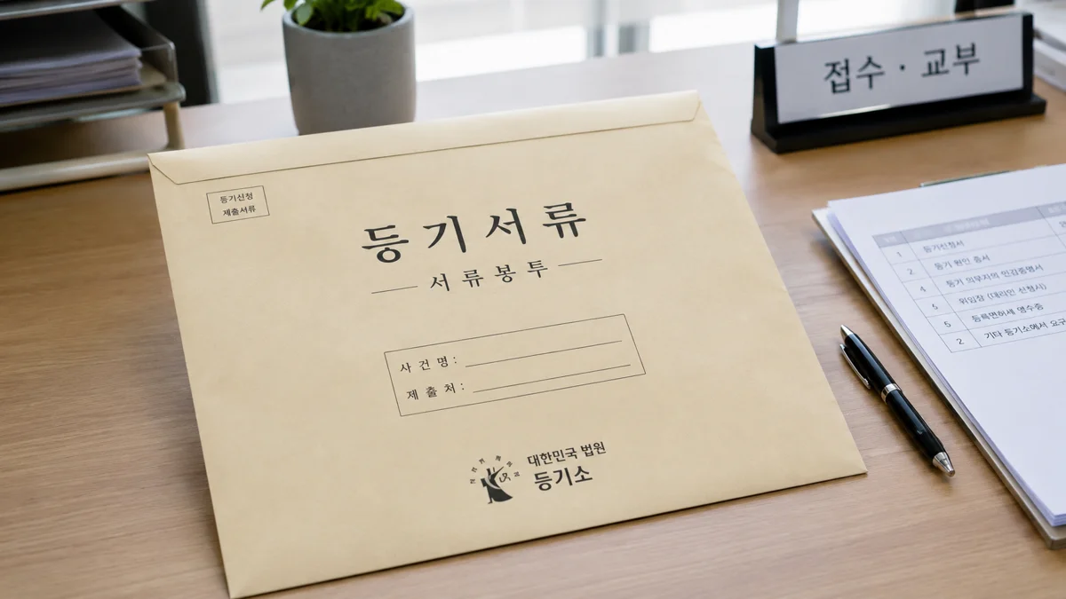 기여분 조정 절차|대한민국 법원 등기소 제출용 등기서류 봉투와 관련 서류